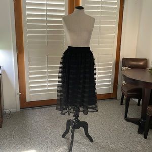 Black stripe tulle skirt NWT